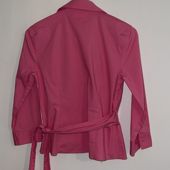 LOFT Pink Wrap Blouse - Picture 3 of 4